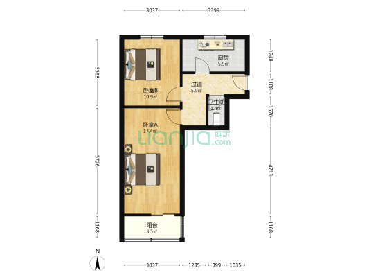 五福巷10号 2室0厅1卫 53平方