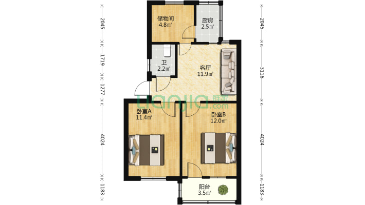 碾上百货公司家属院二手房实景图