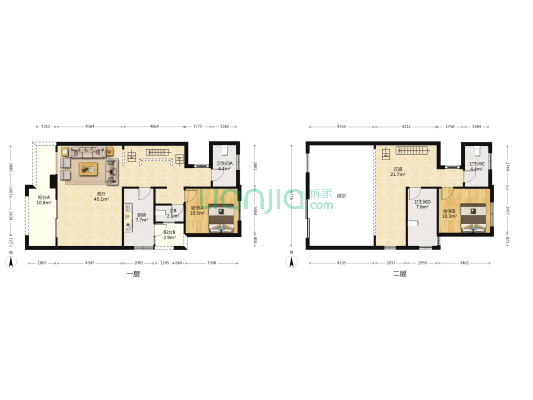 华侨城云澜 2室1厅4卫 165平方
