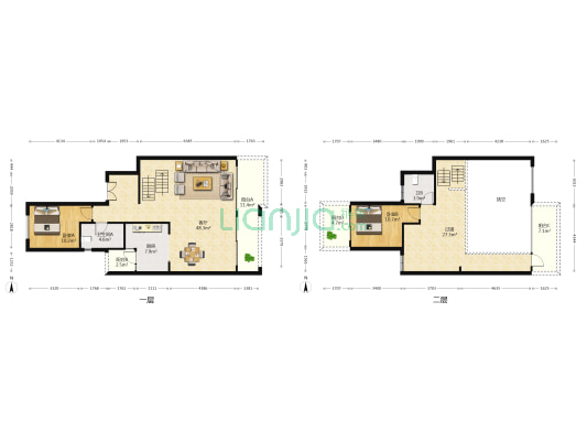 金科御临河月兰溪 2室1厅2卫 144平方