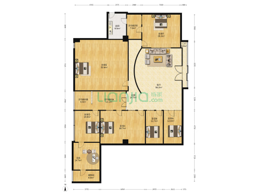 领秀城 10室1厅0卫 371平方