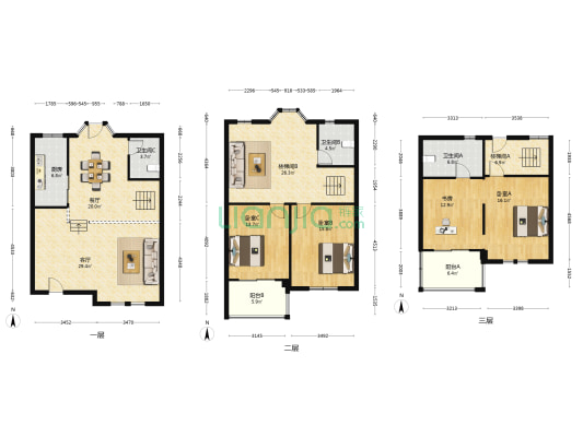 碧林湾(别墅) 4室2厅3卫 199平方