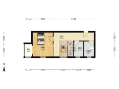 双塔旁一居室出售自住装修拎包入住-涿州鸿盛凯旋门户型图
