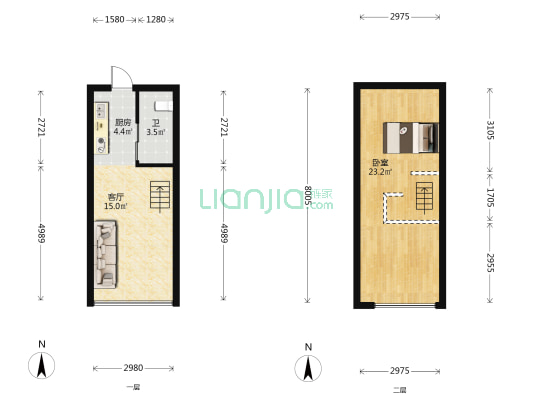 起梦科创数字园区 1室1厅1卫 39平方