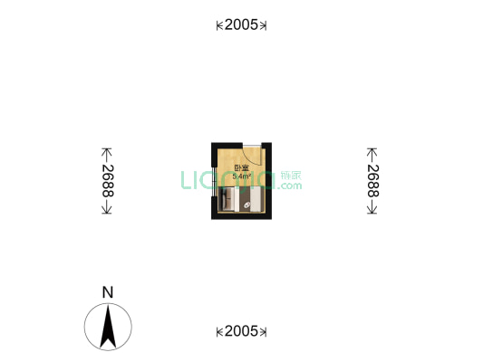 解放中路 1室0厅0卫 13平方