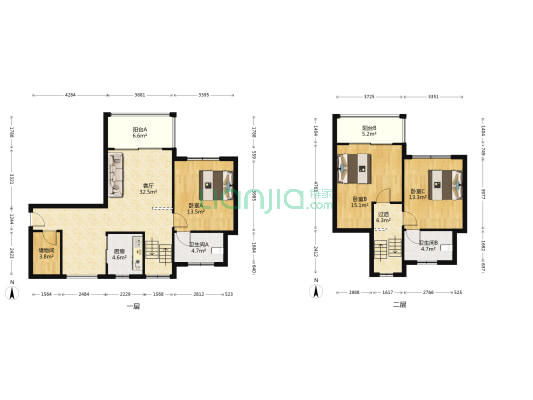 江南水郡 3室1厅2卫 141平方