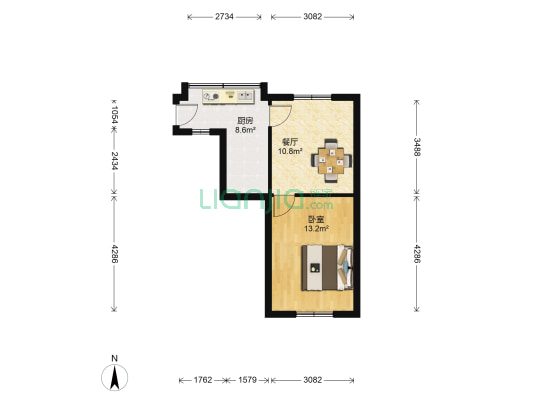 海椒市街7号院 1室1厅0卫 48平方