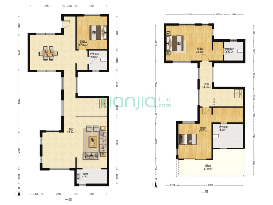 海上湾华庭紫园别墅 3室1厅3卫 317平方