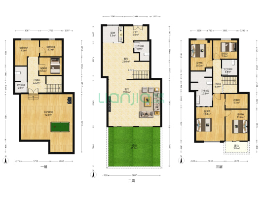 褐石 5室2厅4卫 251平方