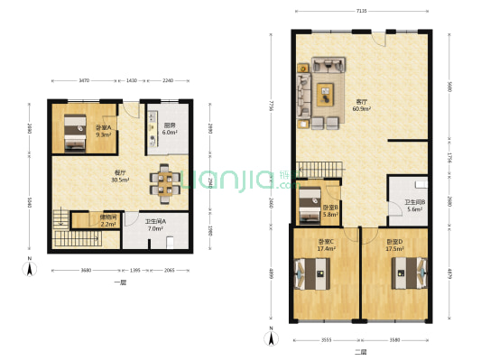 育才大厦 4室2厅2卫 209平方