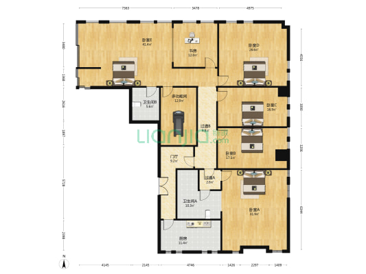 通用时代 7室0厅2卫 280平方