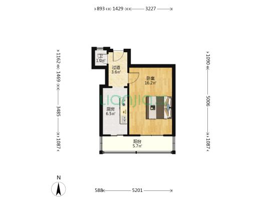 平泉道 1室0厅1卫 24平方
