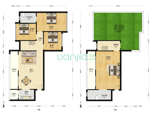 郡悦名城 4室1厅2卫 173平方