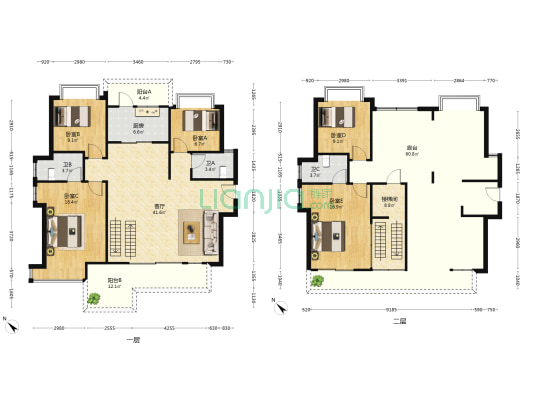 南瑞壹号 5室1厅3卫 192平方