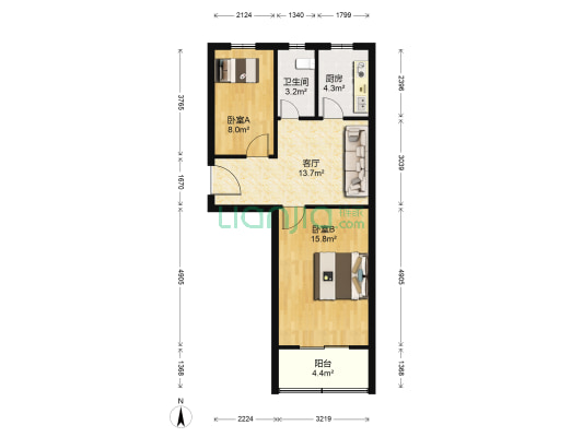 荣锦佳苑 2室1厅1卫 56平方