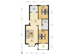 宏远二号院 2室2厅 南 北-涿州宏远二号院户型图
