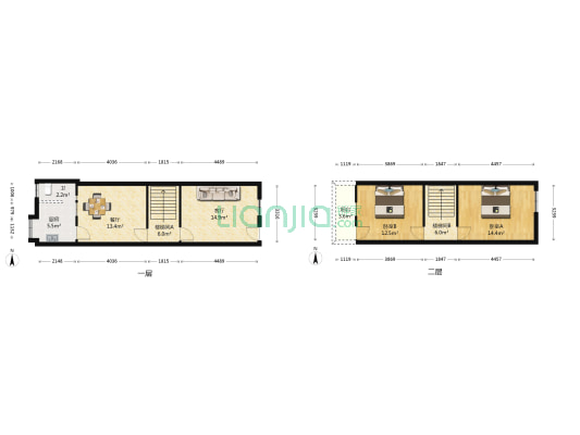 砚瓦池社区 2室2厅1卫 87平方