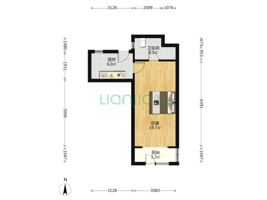 曹家堰路150号 1室0厅1卫 39平方