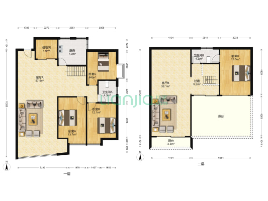 惠景豪苑 4室2厅2卫 174平方