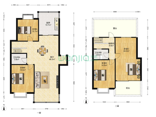 泰宸景苑 4室1厅2卫 168平方