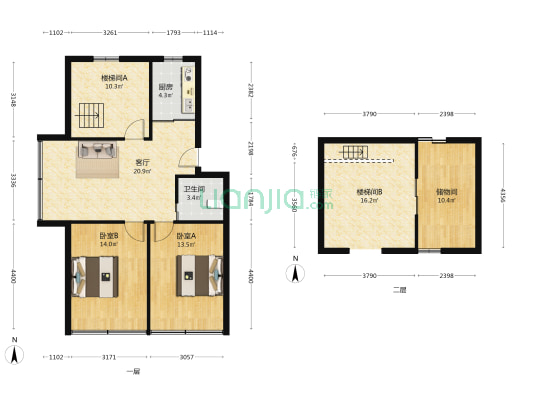 海田商城 2室1厅1卫 120平方