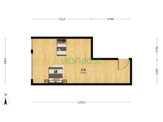 龙湖紫都城 1室0厅0卫 72平方
