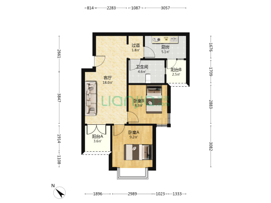 恒大云湖上郡御龙台四组团(7.3) 2室1厅1卫 70平方