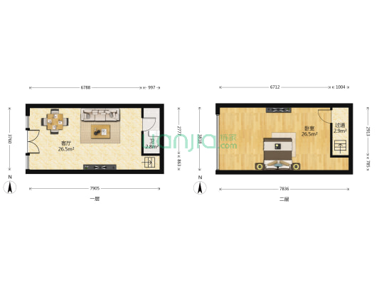 高庄路98号 1室1厅1卫 52平方