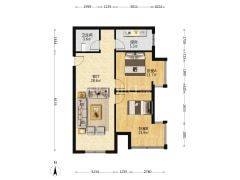 此房东南向两居室，采光好.装修好，配套齐全.-涿州K2狮子城南区户型图