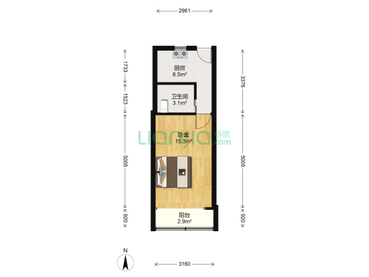 大孚小区(遵义路757弄) 1室0厅1卫 33平方