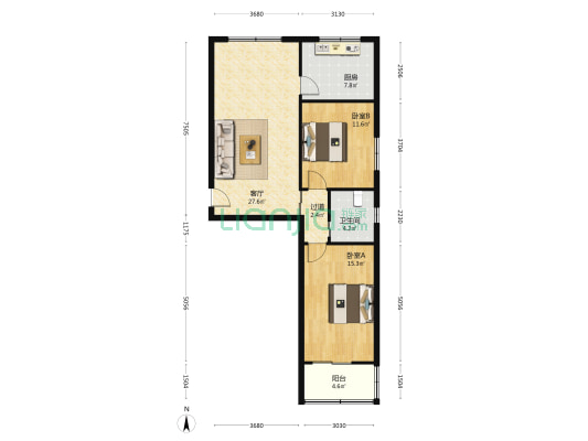 太化新光第二小区 2室1厅1卫 89平方