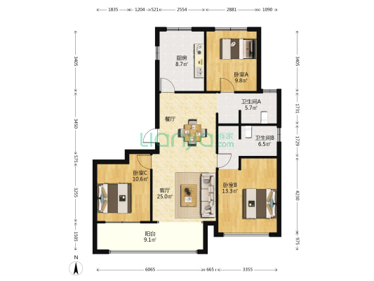 永利·天泽府 3室1厅2卫 118平方