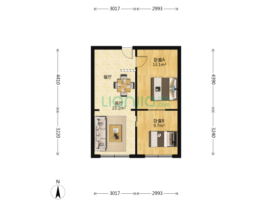 唐城家属院 2室1厅0卫 49平方
