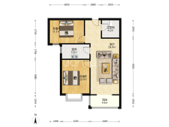 全阳两居室，视野宽阔，配套齐全，出门德信公园-涿州翡翠城户型图