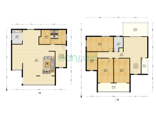 一箭河山庄 5室1厅1卫 289平方