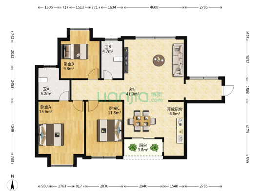 亨通海秀花园户型图