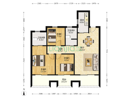 保利天樾人家 3室1厅2卫 112平方