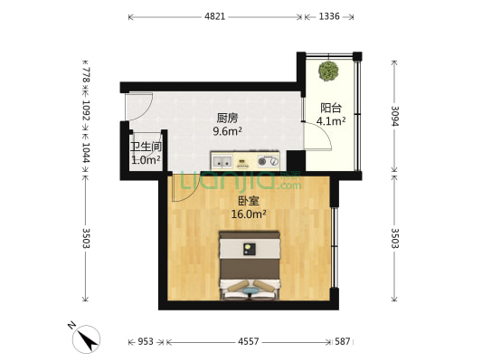 文治二道街 1室0厅1卫 36平方