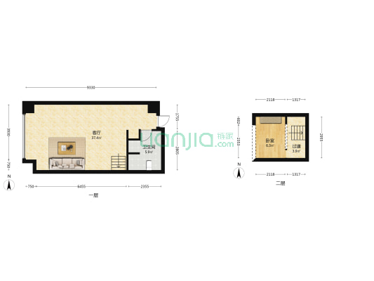 永威V尚 1室1厅1卫 70平方