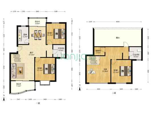 新城丽园 4室1厅2卫 138平方
