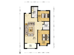 房子是精装修，房本満二，带车位，采光也还行。-涿州香邑溪谷悦都小区户型图