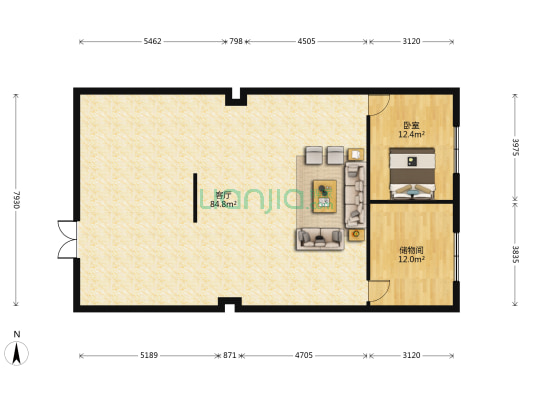 海信康桥郡商业广场 1室1厅0卫 155平方
