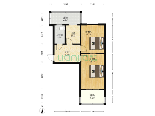 华冶光明大街14号 2室0厅1卫 51平方