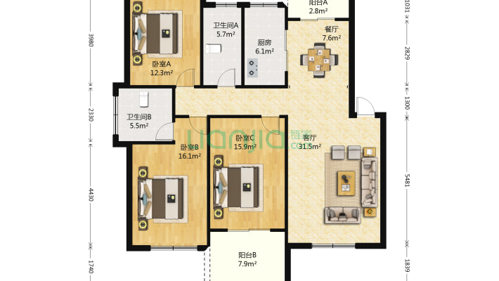 金义华府二手房实景图