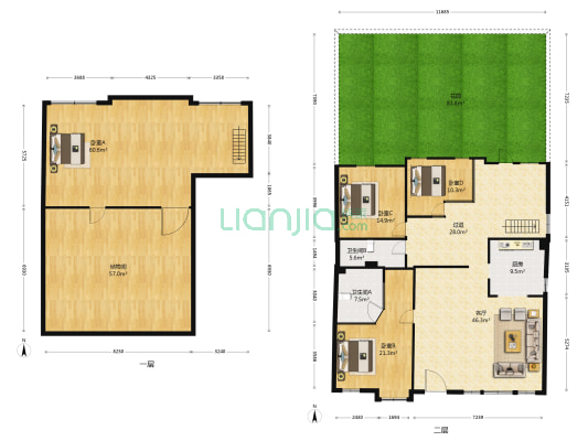 21世纪社区美墅加州风情 4室1厅2卫 256平方