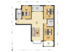 精装三居南北通透，无遮挡，采光视野好-涿州水岸花城户型图