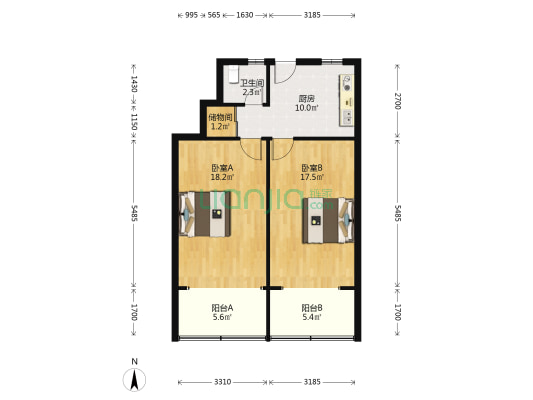 平凉路1695弄 2室0厅1卫 63平方