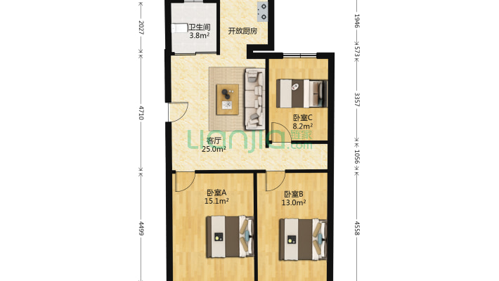 电力宿舍二手房实景图