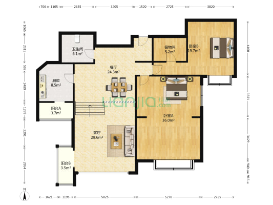 宁乐大厦 2室2厅1卫 189平方