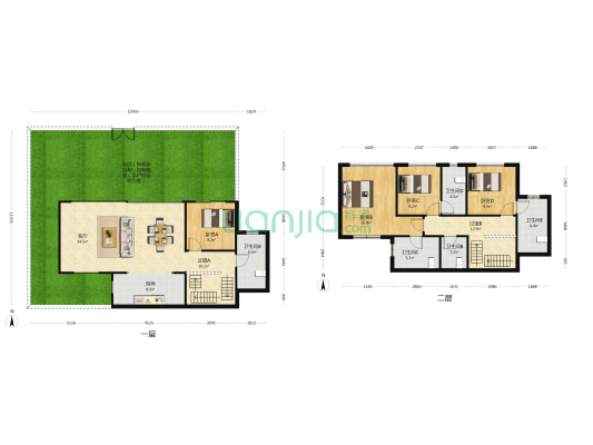 中铁太阳岛 4室1厅5卫 154平方